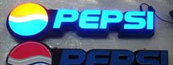 LED Epoxy Resin Tooling Made Front-lit Signs for Pepsi