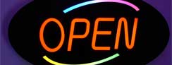 2D LED Epoxy Resin Front-lit Open Signs